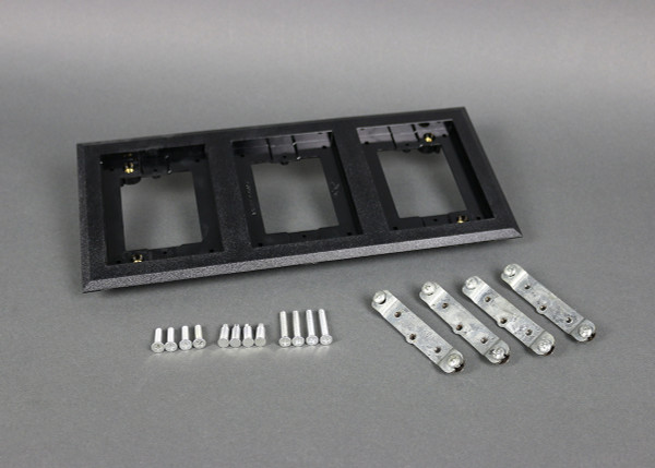 Marco de 3 Gangs No Metálico Color Negro