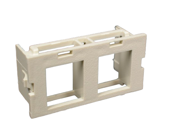 Modulo para 2 jacks 2A AMP Netconnect - color negro Empaque de 10 pzs