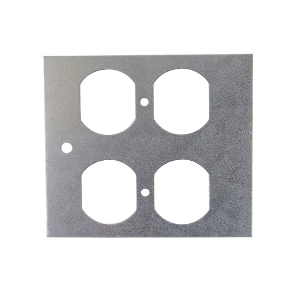 Placa Superior para Dos Dispositivos Dúplex para Caja de Piso