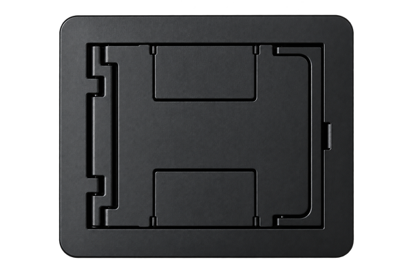 Tapa de Aluminio Colado Lisa Color Negro