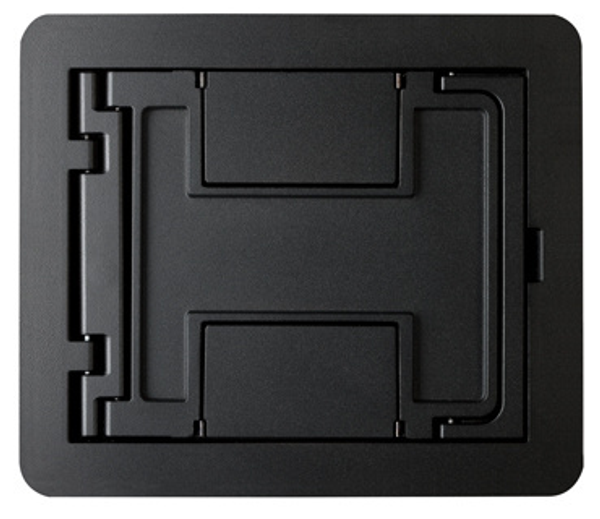 Tapa de aluminio colado con espacio para acabado - color negro