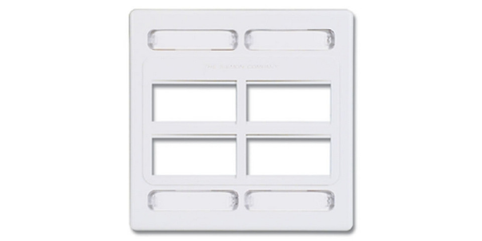 Faceplate MAX Doble De 12 Puertos Blanco De Plástico
