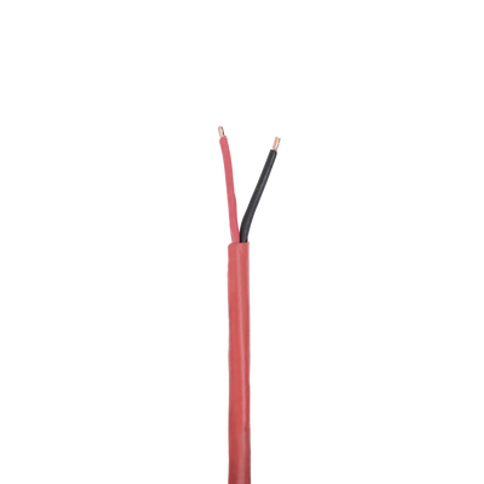 Cable De Alarma 2 Conductores 18 AWG FPLR Sólido No Blindado Color Rojo 305 Metros