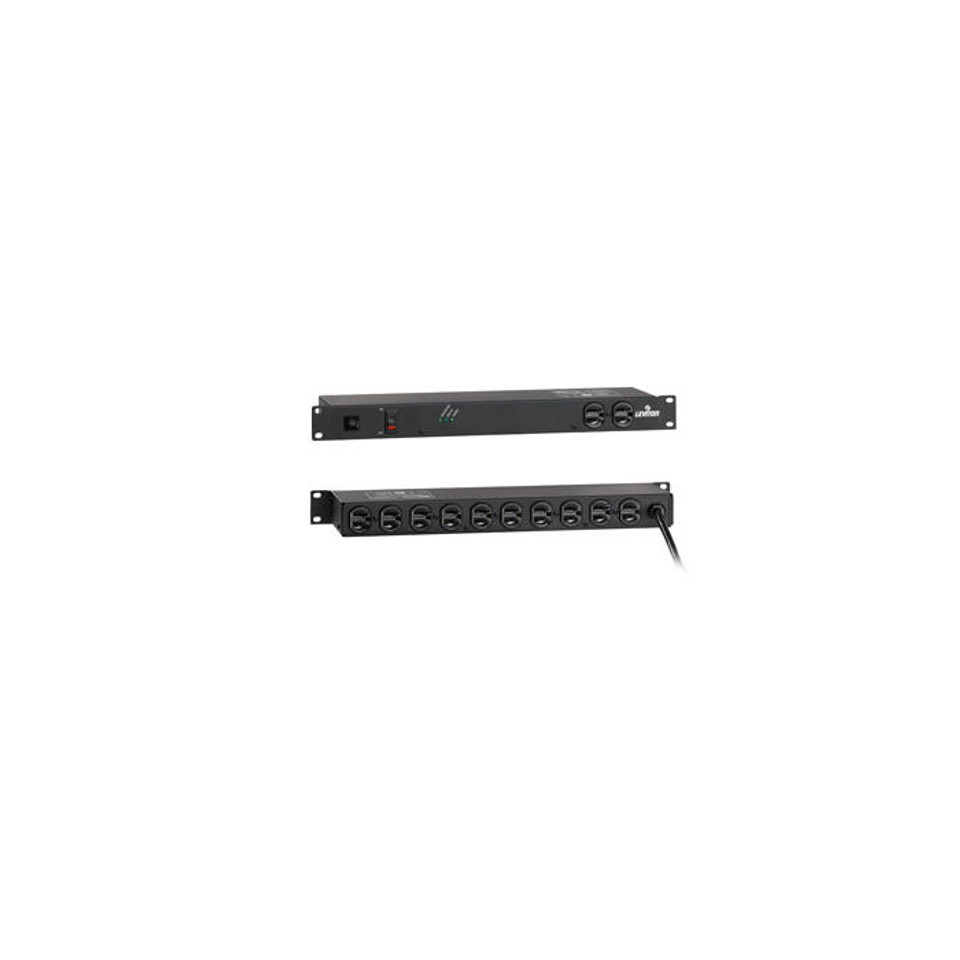 Supresor De Picos Para Montaje En Rack 15Amps De 12 Contactos Negro
