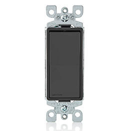 Interruptor Silencioso De Balancín Sin Tornillo 15Amps 120/277Volts Decora Negro