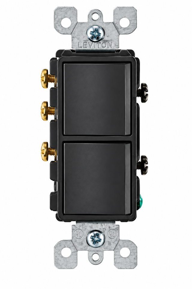 Interruptor Dúplex 3 Vías 15Amps 120/277Volts Decora