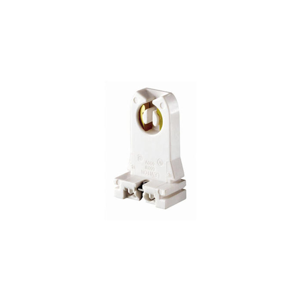 Portalámpara Fluorescente Con Tuerca Cautiva 2 Pines 660w-660v Blanco