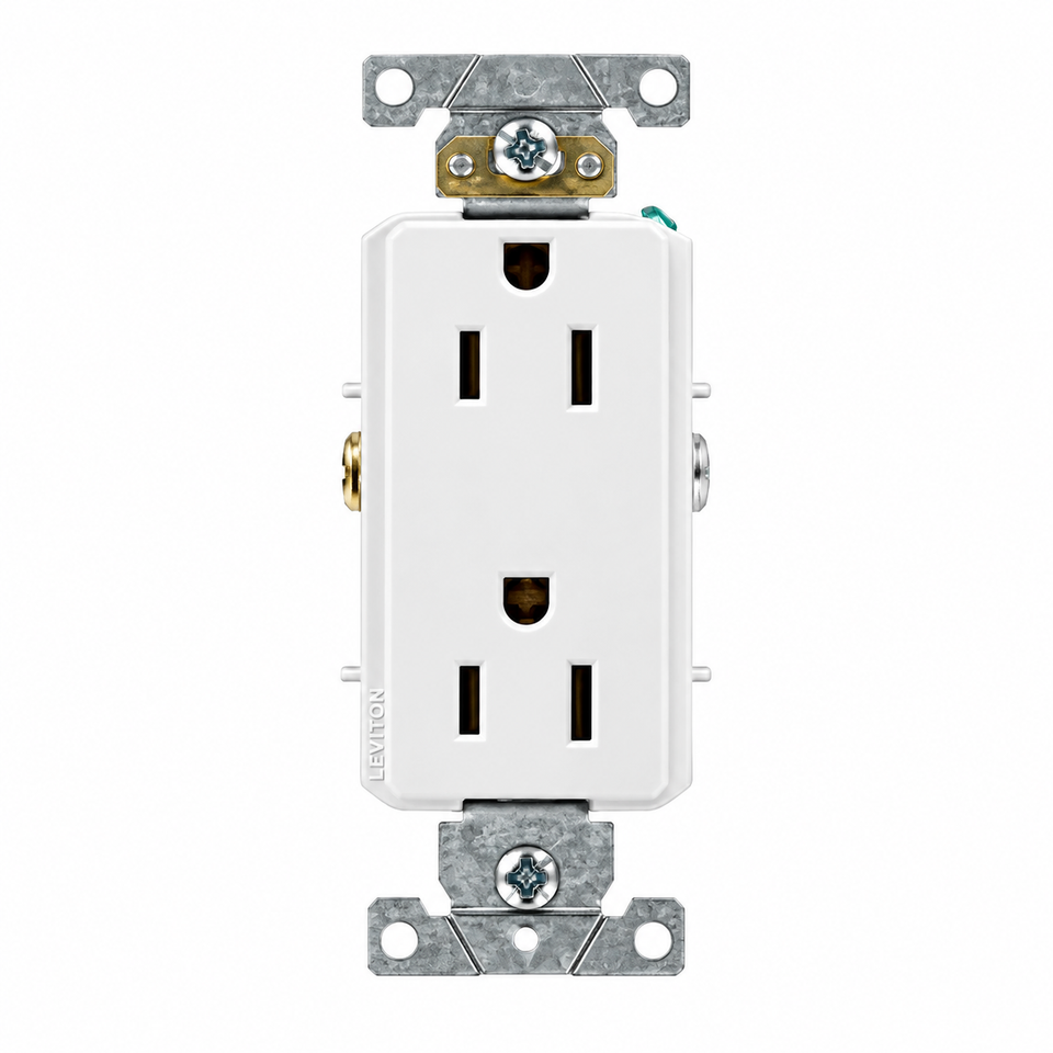 Receptáculo Dúplex Decora Plus 2 Polos 3 Hilos 15Amps 125Volts Marron