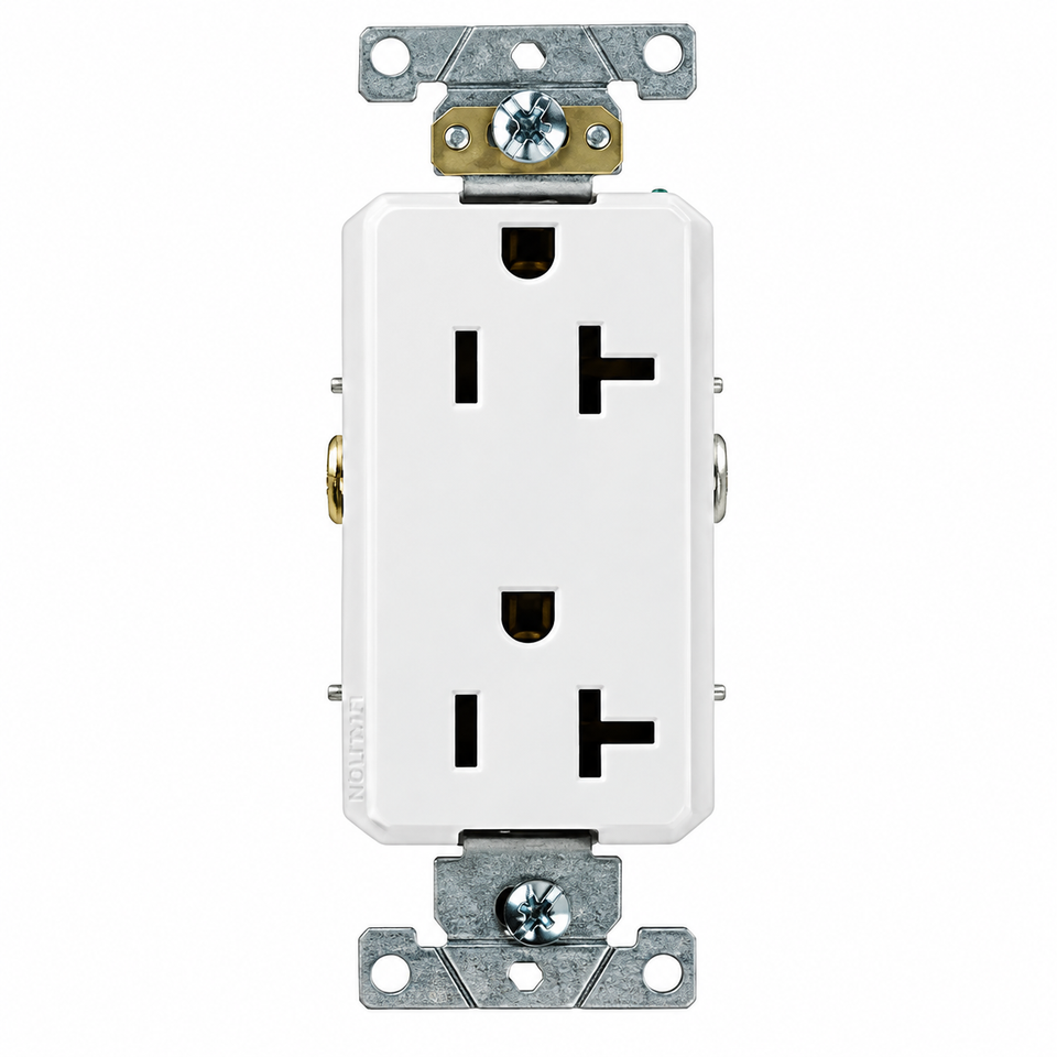Receptáculo Dúplex Decora Plus 20Amps 125Volts Blanco