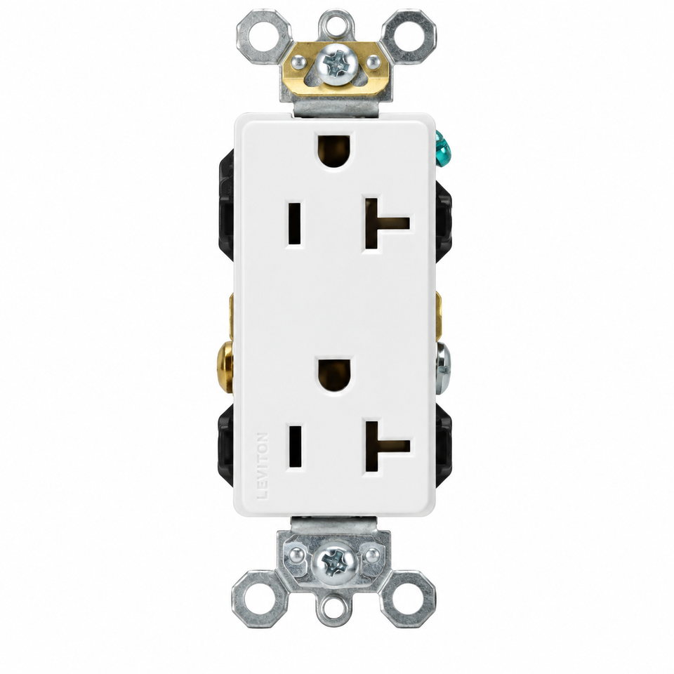 Receptáculo Dúplex 20Amps 125Volts Decora Plus Blanco
