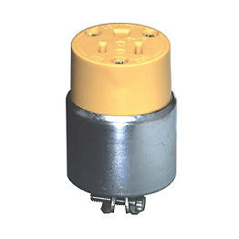 Conector De Vinil Blindado 3 x 15Amps 125Volts Amarillo