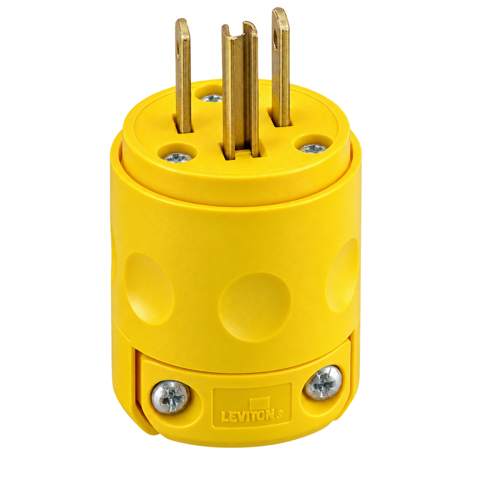 Clavija De PVC 3 x 15Amps 125Volts Amarilla