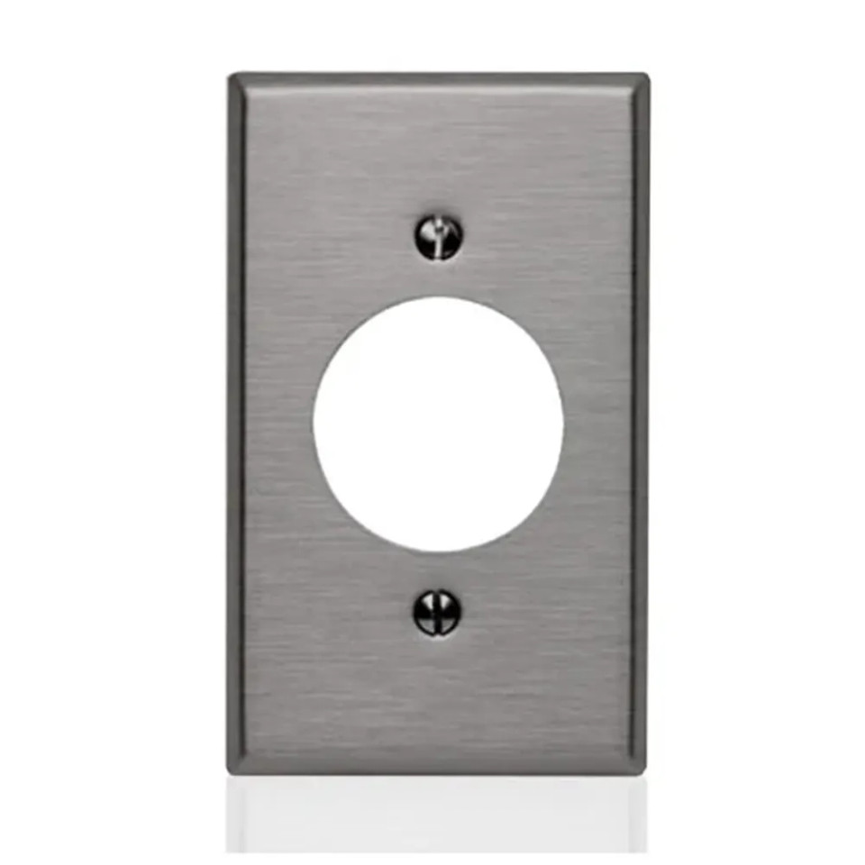 Placa De Acero Inoxidable 302 Para Receptáculo Sencillo 40mm Diámetro