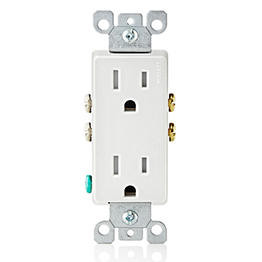 Contacto Dúplex Decora Tamper Resistant 15Amps 125Volts 2 Polos 3 Hilos Blanco