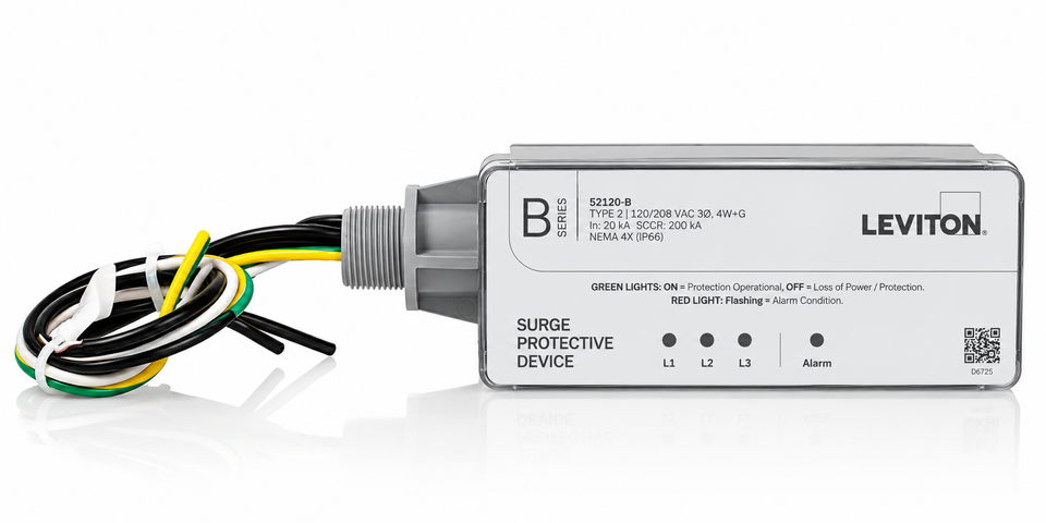 Supresor De Picos Serie B NEMA 4X FIL 120/240 Volts 130 kA