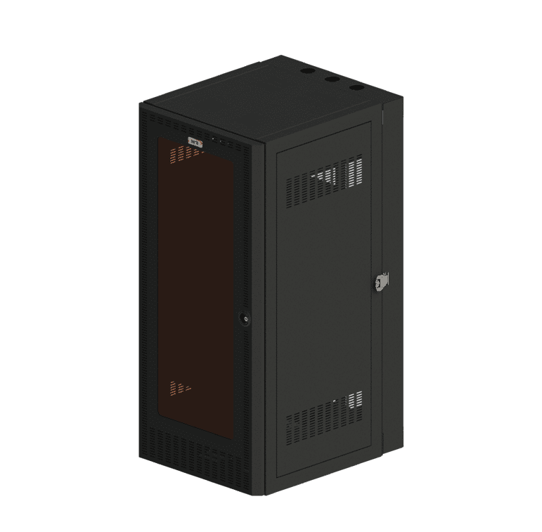 Gabinete Para Montaje De Pared S/E 26 Unidades de Ranck Color Negro Texturizado