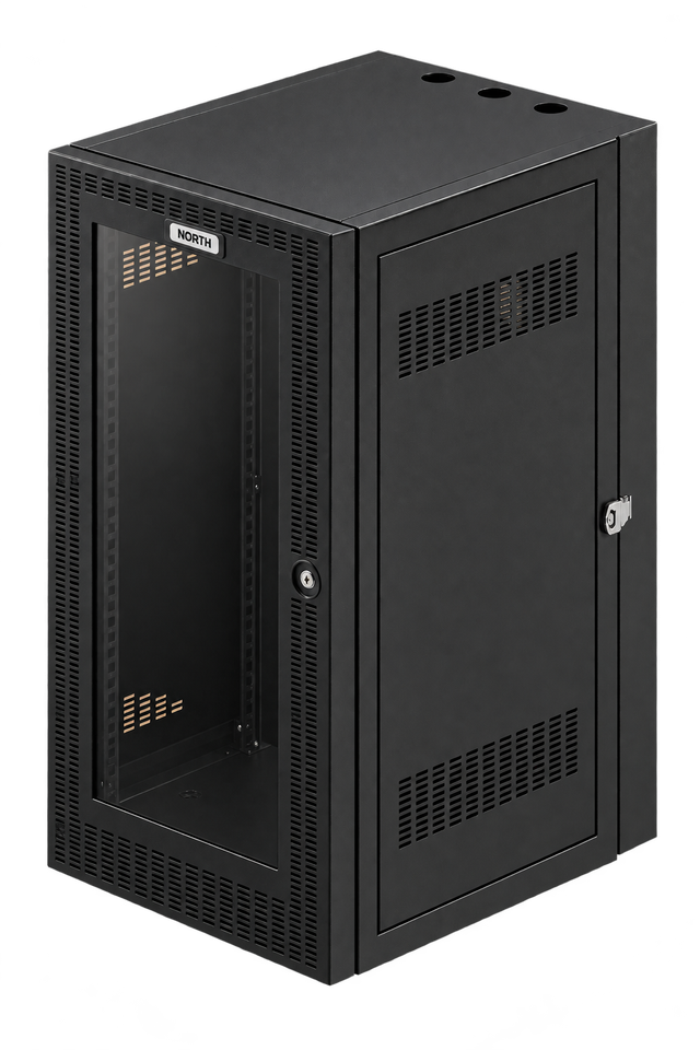 Gabinete Para Montaje De Pared S/E 26 Unidades de Ranck Color Negro Texturizado