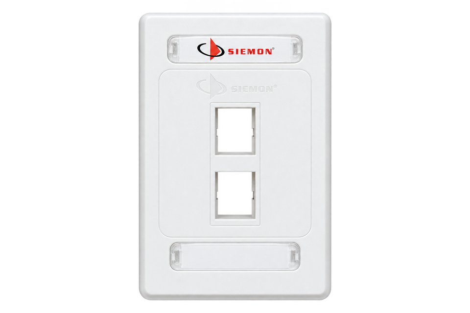 Placa 10GMX De Una Unidad Con 2 Puertos Color Blanco
