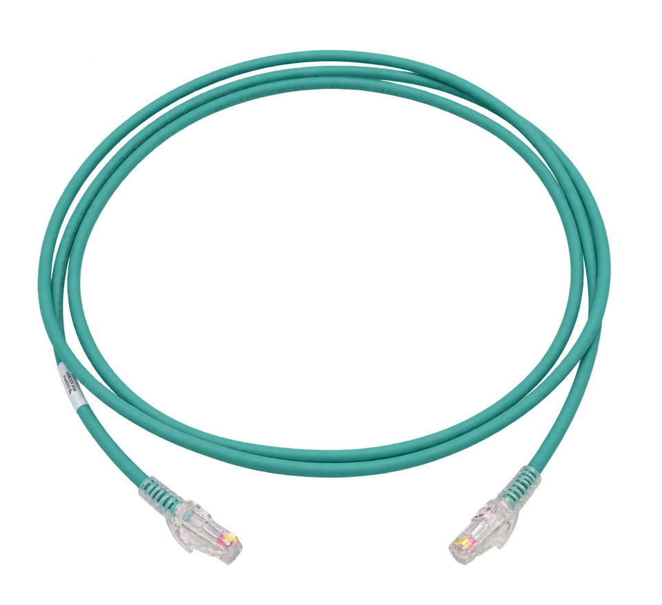 Patch Cord Cat 6 UTP 7 Pies Verde Bota Transparente CM LSOH