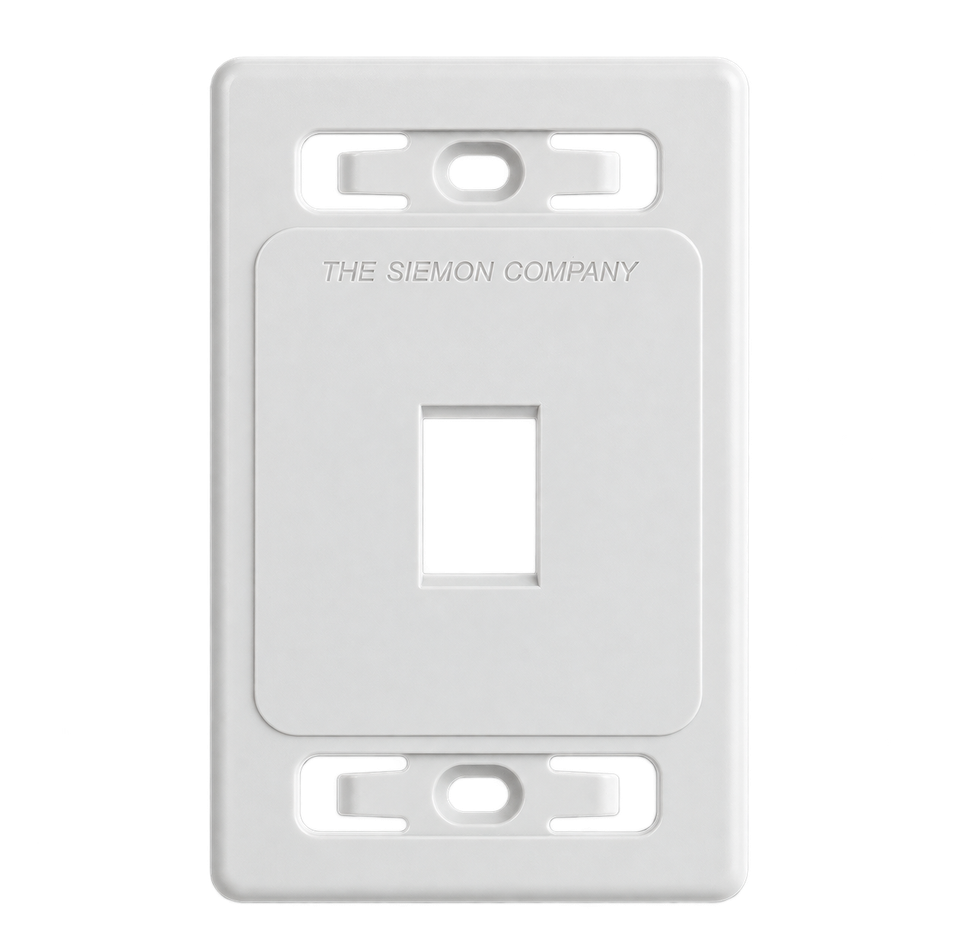 Placa Sencilla MAX 2 Puertos Color Blanco