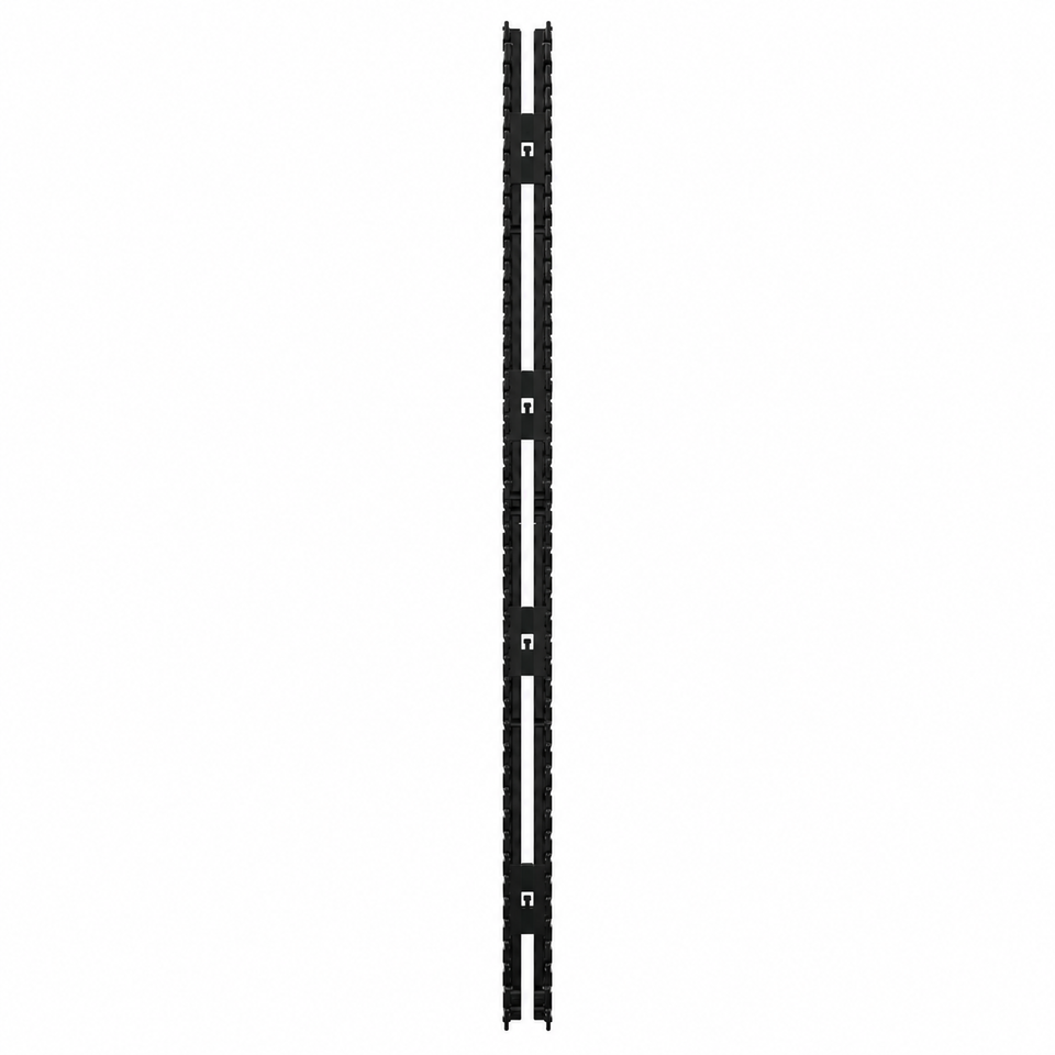 Organizador Vertical de Cables Siemon Value VCM1A-04D-1-45, Doble Cara, 45U, 4 pulgadas, Negro