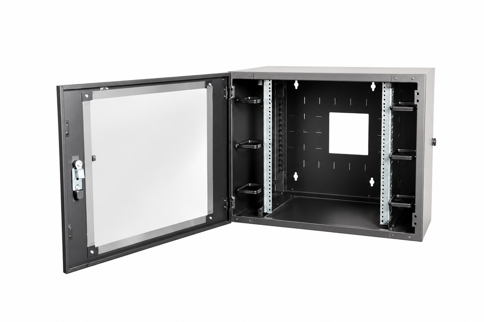 Gabinete de Pared Siemon WC3-P101-24, 24U, 737 × 762 mm, Puerta de Plexiglás, Negro