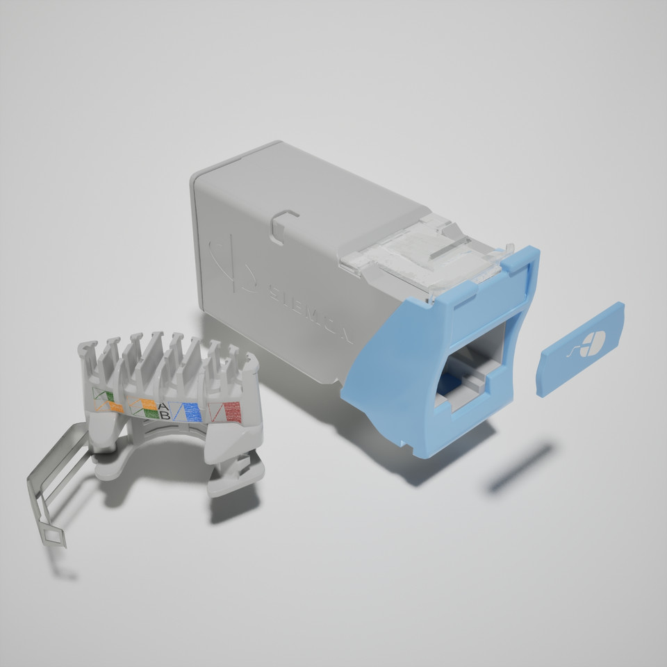 OUTLET,ZMAX,UTP,CAT6A,RJ45,HYB,BLU,TL-LSS,T568A/B