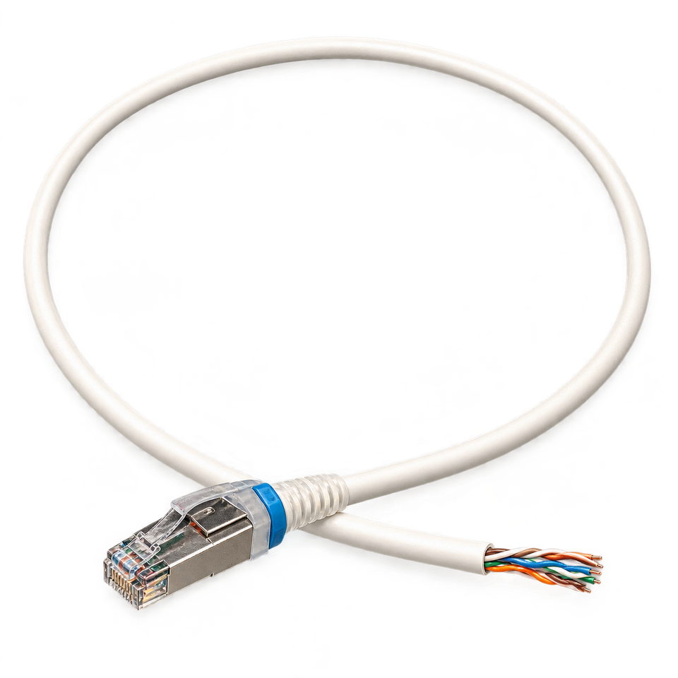 Patch Cord Z-MAX Cat 6A ScTP T568A/B 5 Pies Azul Bota Transparente CM LSOH