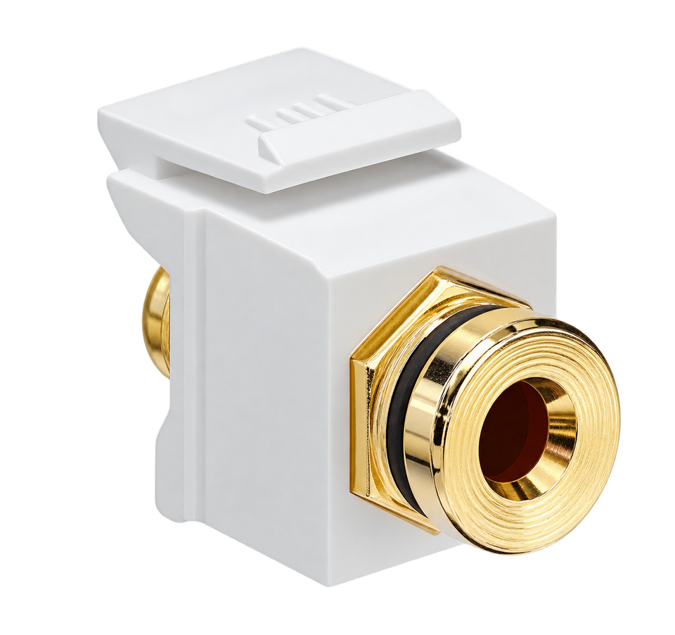Adaptador QuickPort Tipo Banana Dorado con Banda Negra