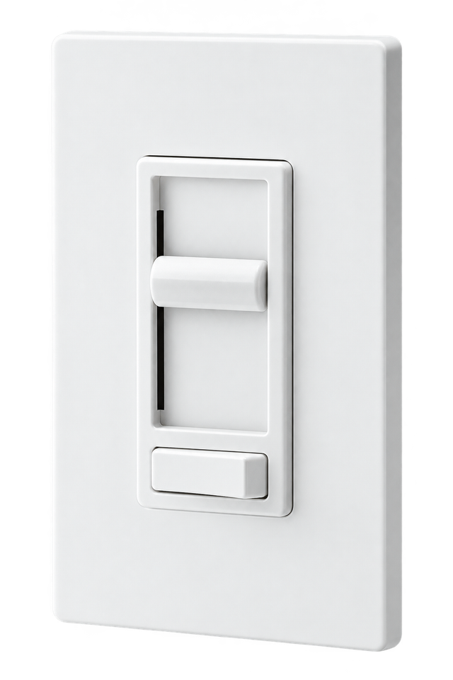 Dimmer Deslizante para Luz Incandescente 3 Vías 600W 120V Serie IllumaTech Color Blanco