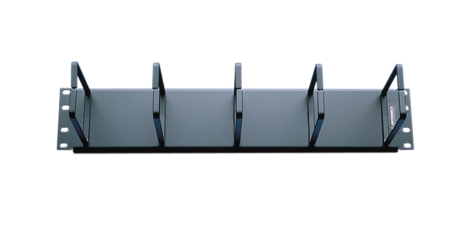 WIRE MGMT PANEL,3.5X19 3X4RINGS,CUT-OUTS,BK