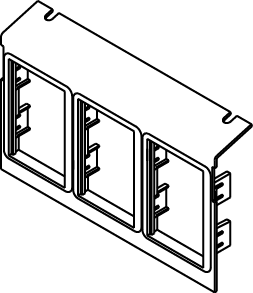 Placa Superior para Cajas AC8105 y AC8850 con 3 Espacios para Accesorios Activos