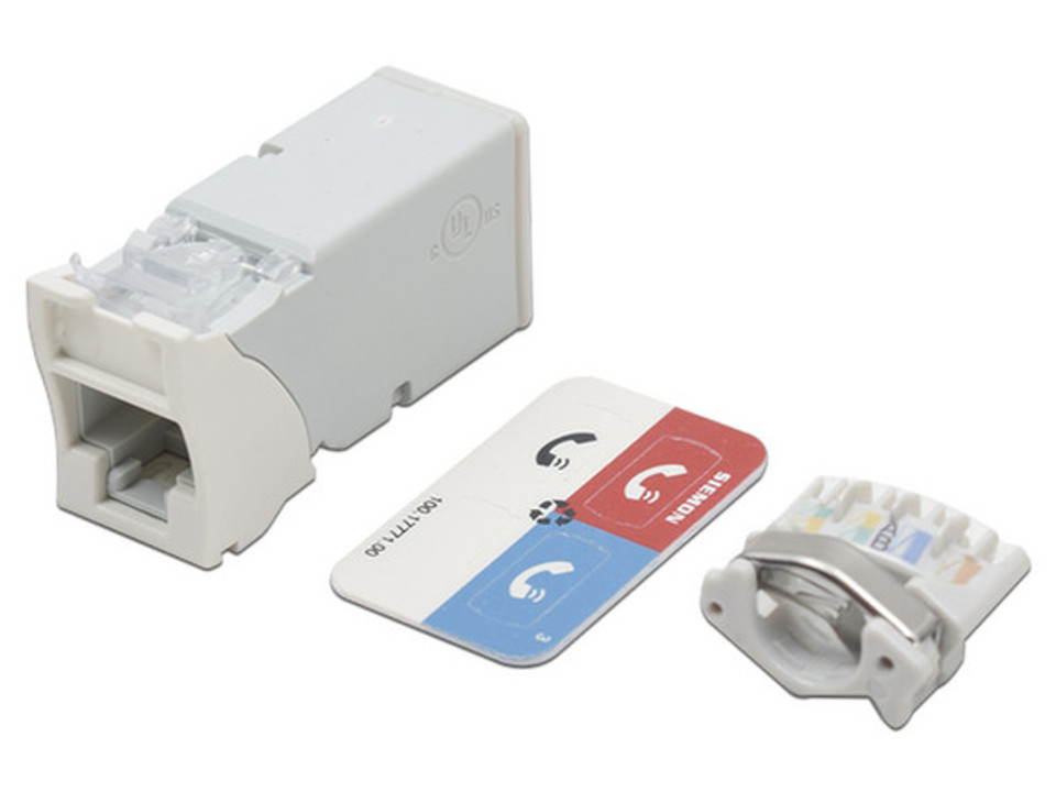 Modulo para 2 jacks 2A AMP Netconnect - color blanco Empaque de 10 pzs