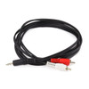 6ft 3.5mm Stereo Plug/2 RCA Plug Cable, Black