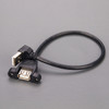 Panel mount right angled USB cable -25cm