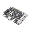 PCIe to USB 3.2 and M.2 HAT for Raspberry Pi 5 with four USB 3.2 Ports