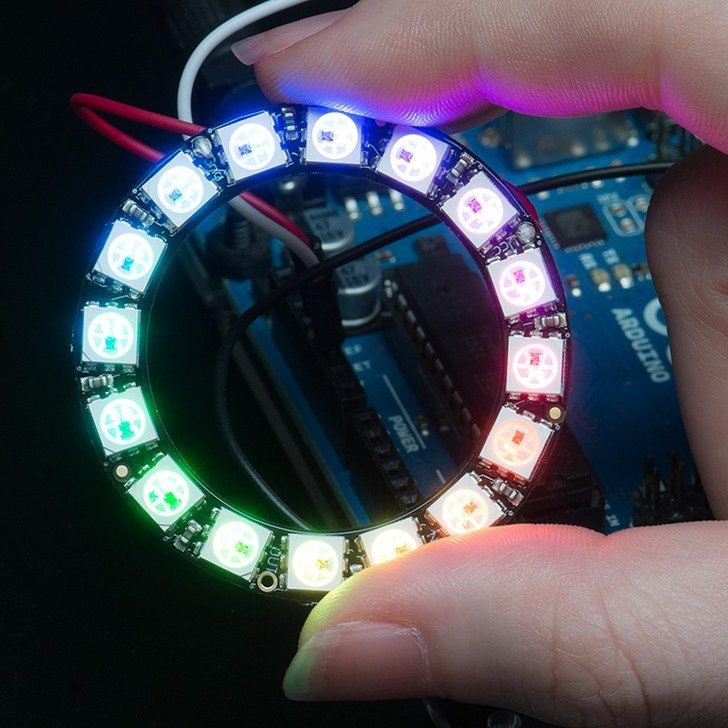 NeoPixel Ring - 16 x 5050 RGB LED with Integrated Drivers
