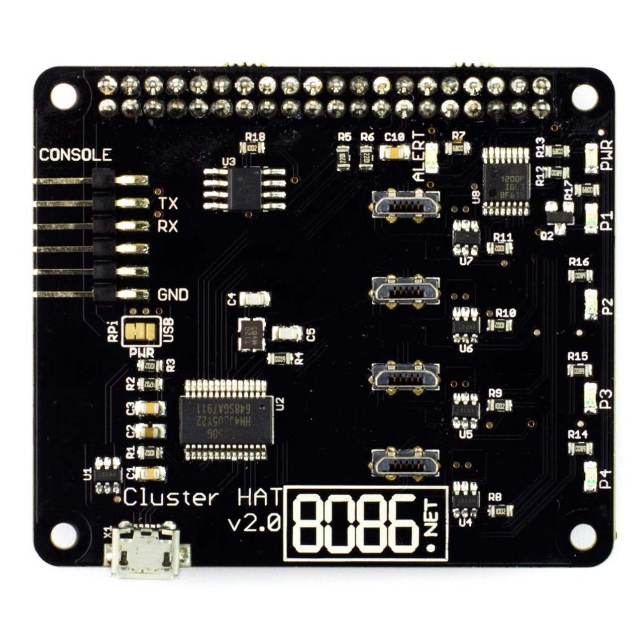 Cluster HAT Kit (includes 4 x Raspberry Pi Zero W)