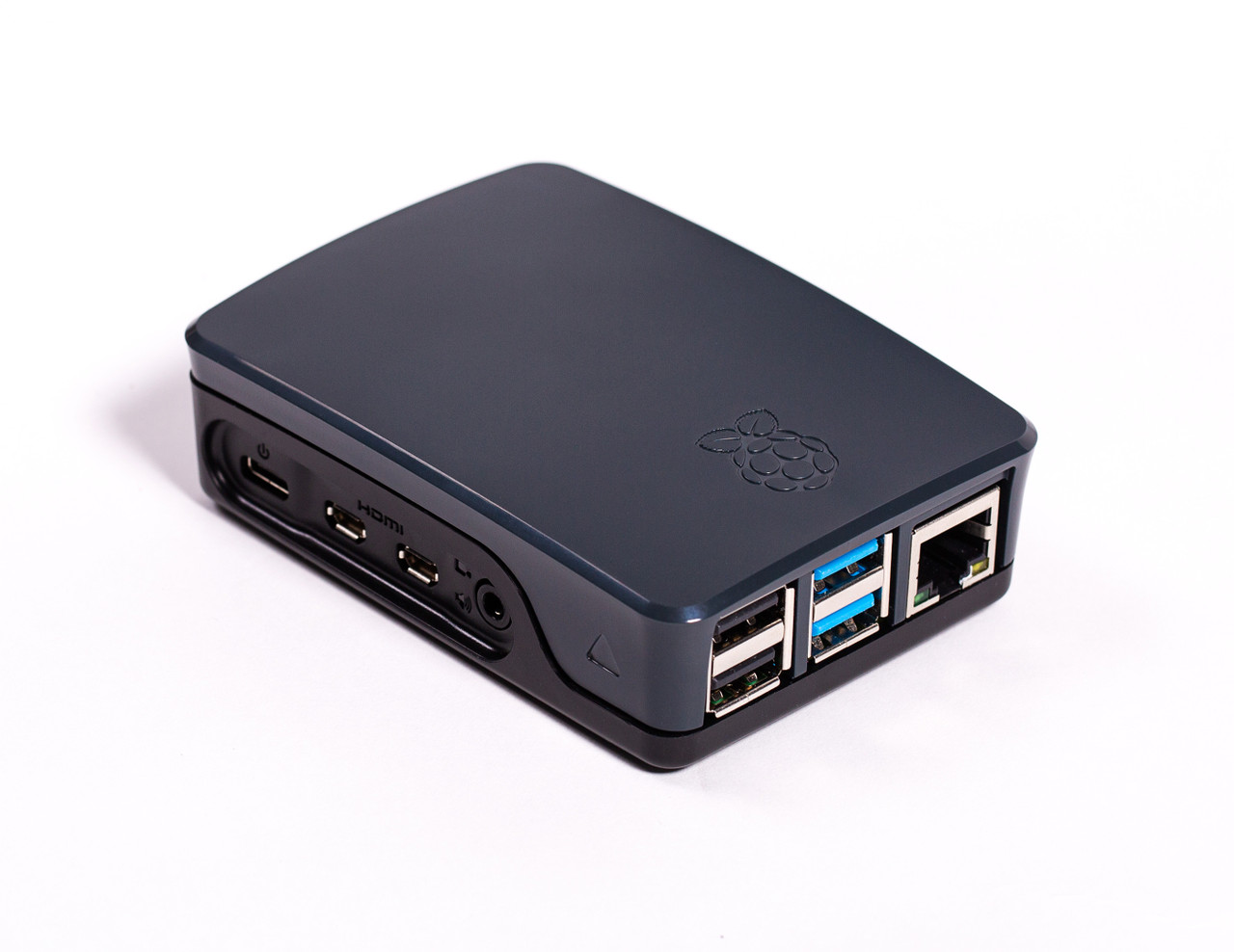Raspberry Pi 4 Case, Black/Grey - PiShop.ca