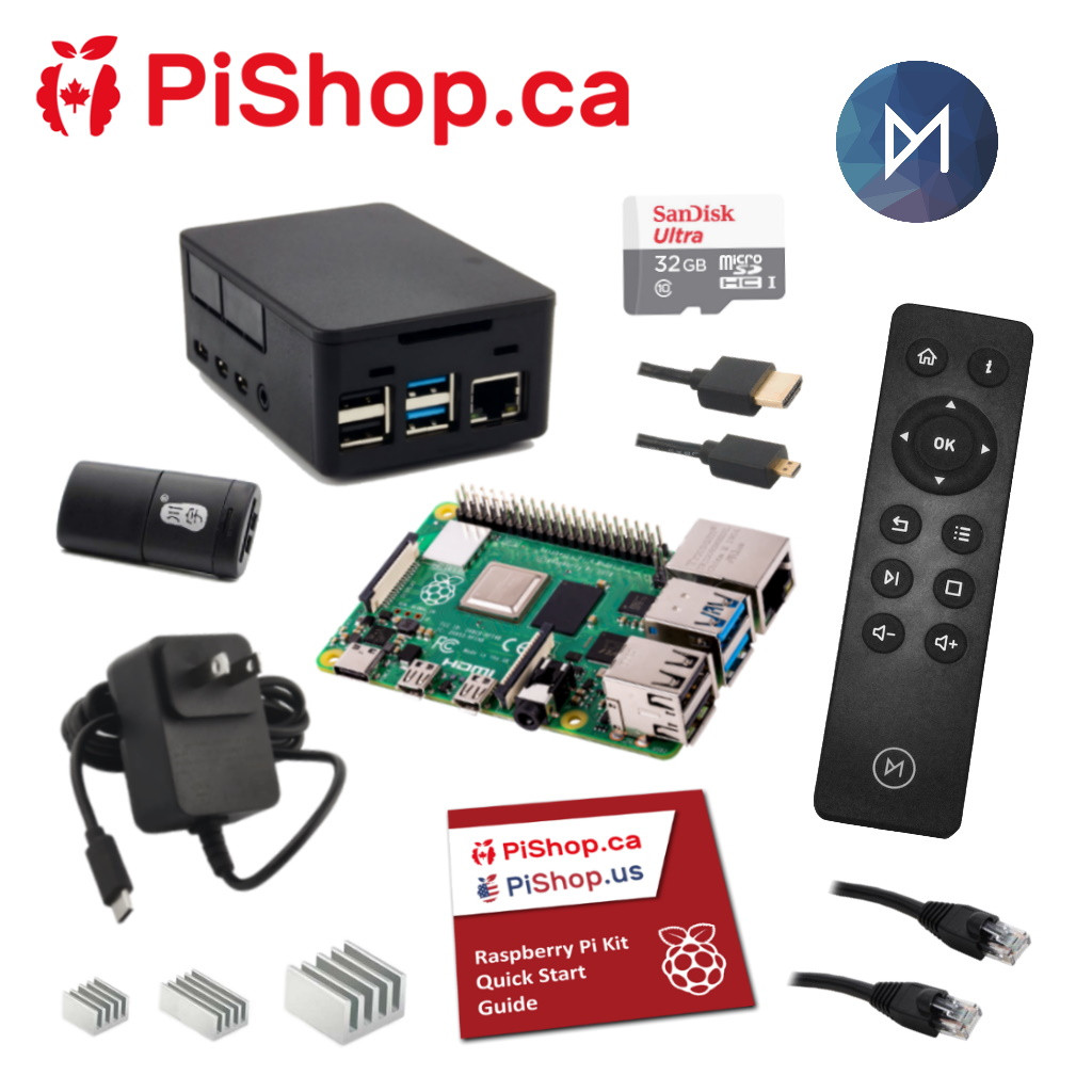 Raspberry Pi 4B - Media Center Kit - PiShop.ca