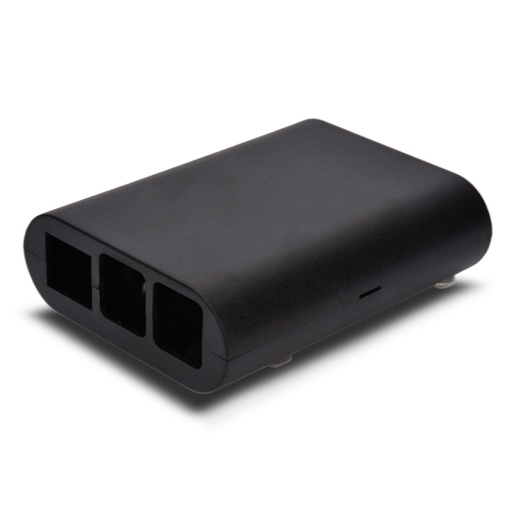 Clamshell Case for Raspberry Pi 2/3, Black - PiShop.ca