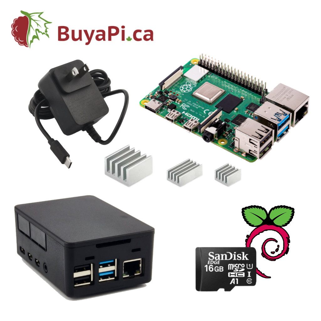 Raspberry Pi 4B Budget Bundle - 1GB - PiShop.ca