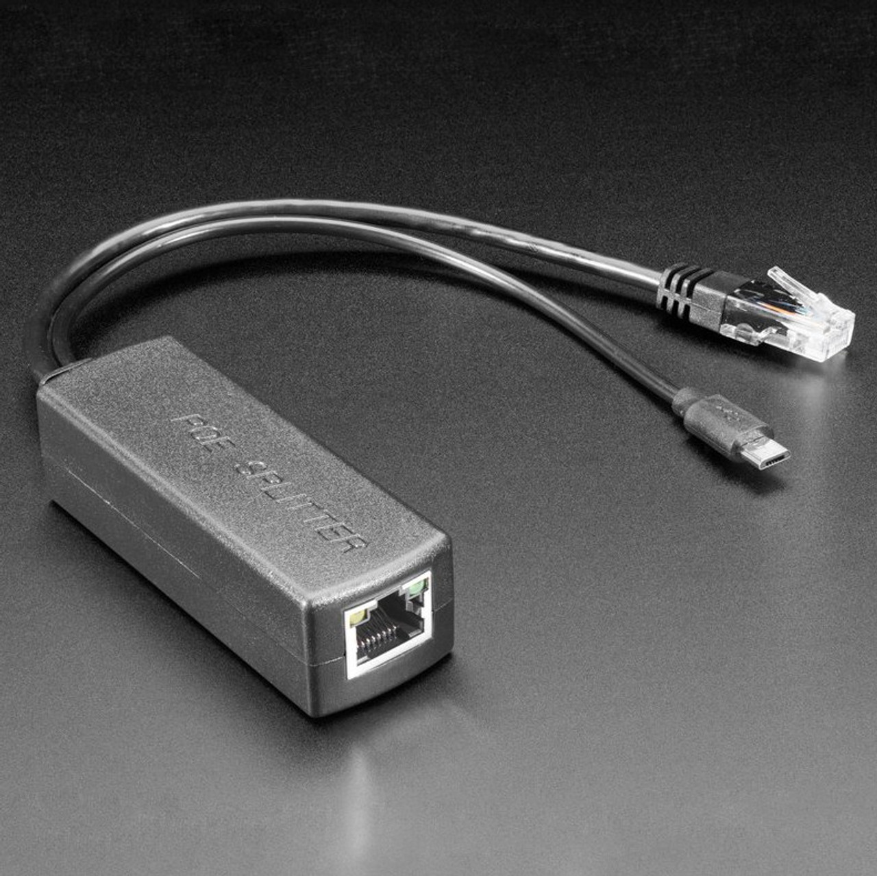 PoE Splitter with MicroUSB Plug - Isolated 12W - 5V 2.4 Amp