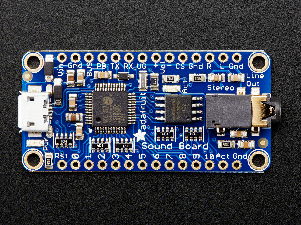 Adafruit Audio FX Sound Board - WAV/OGG Trigger with 16MB Flash - PiShop.ca