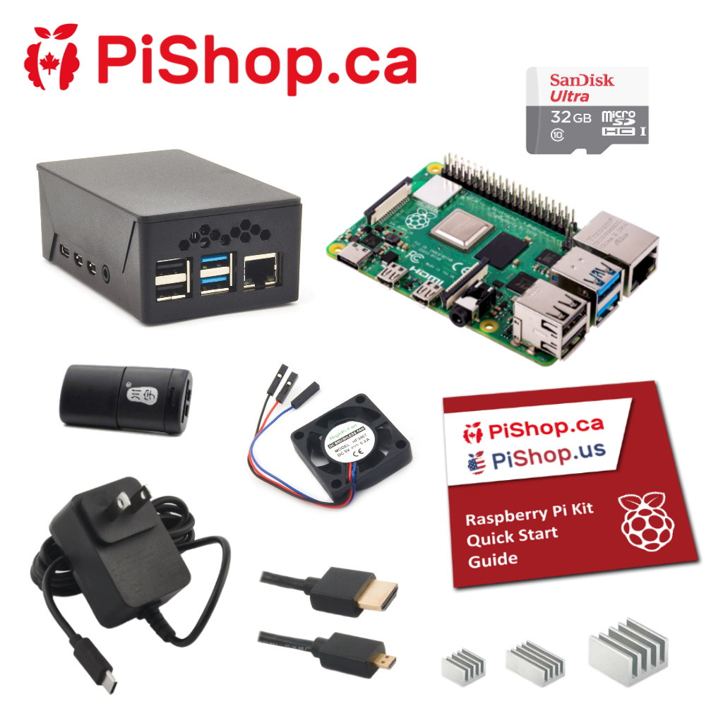 Raspberry Pi 4B 2GB Starter Kit Pro - PiShop.ca