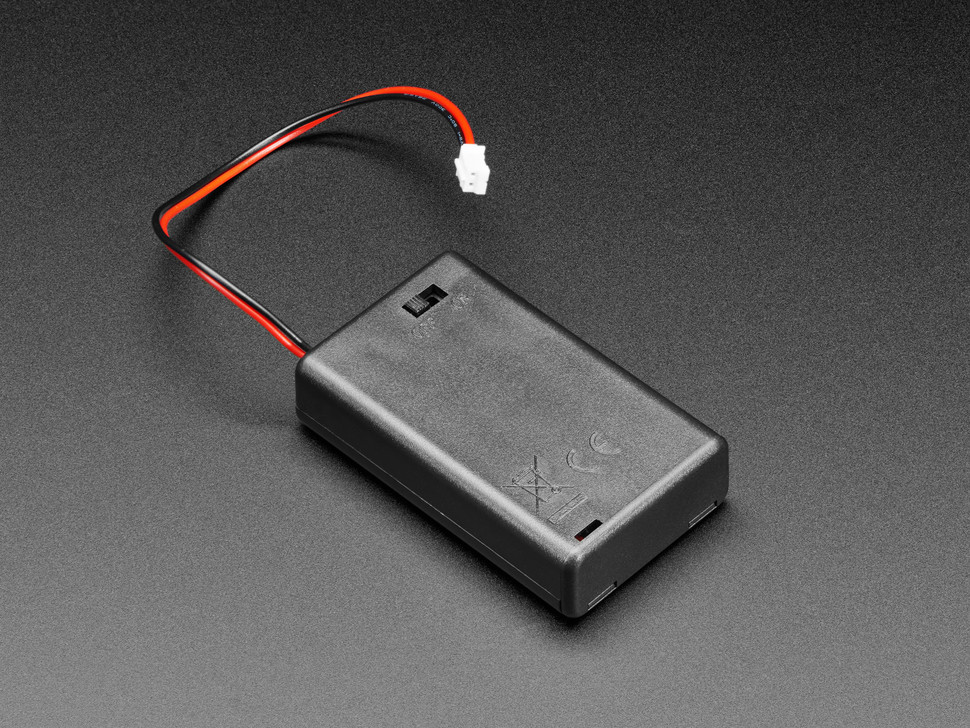 3 x AAA Battery Holder with On/Off Switch and 2-Pin JST - PiShop.ca