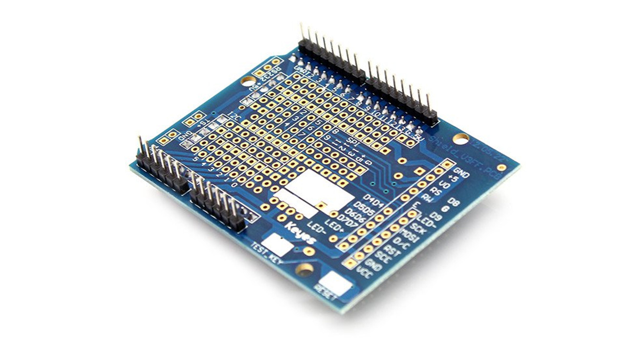 Prototype Shield with Mini Breadboard for Arduino