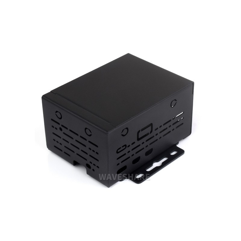 Boîtier Métal Industriel Pour Raspberry Pi 5 - Montage Rail/paroi, Support HATs