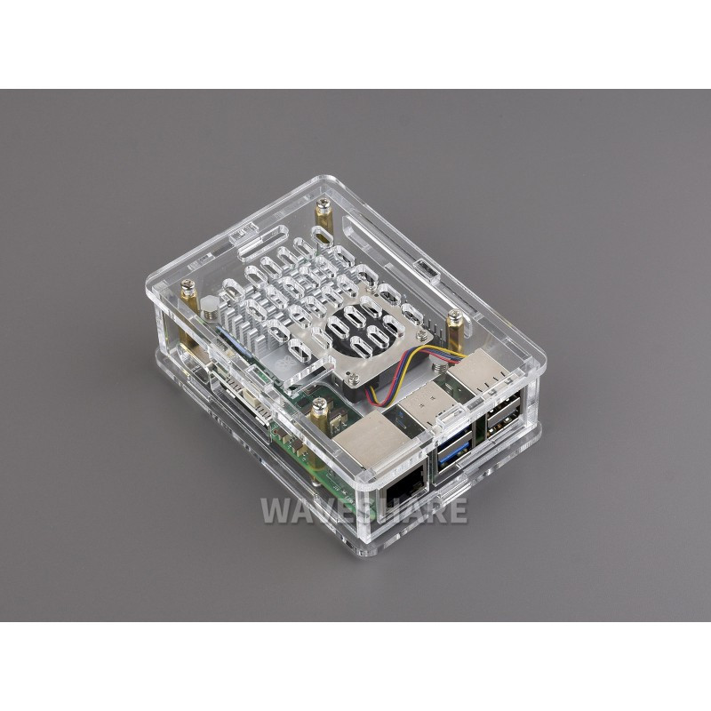 Clear Acrylic Case for Raspberry Pi 5 - PiShop.ca