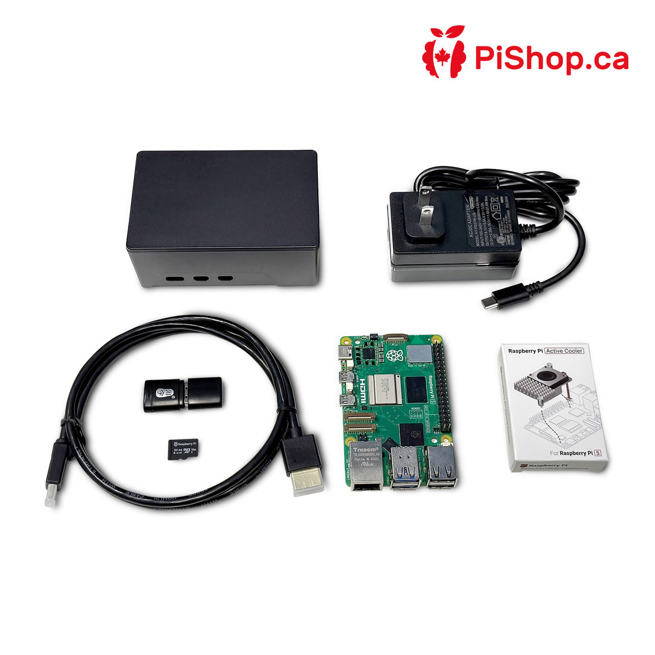Raspberry Pi 5 Starter Kit - 16GB - PiShop.ca
